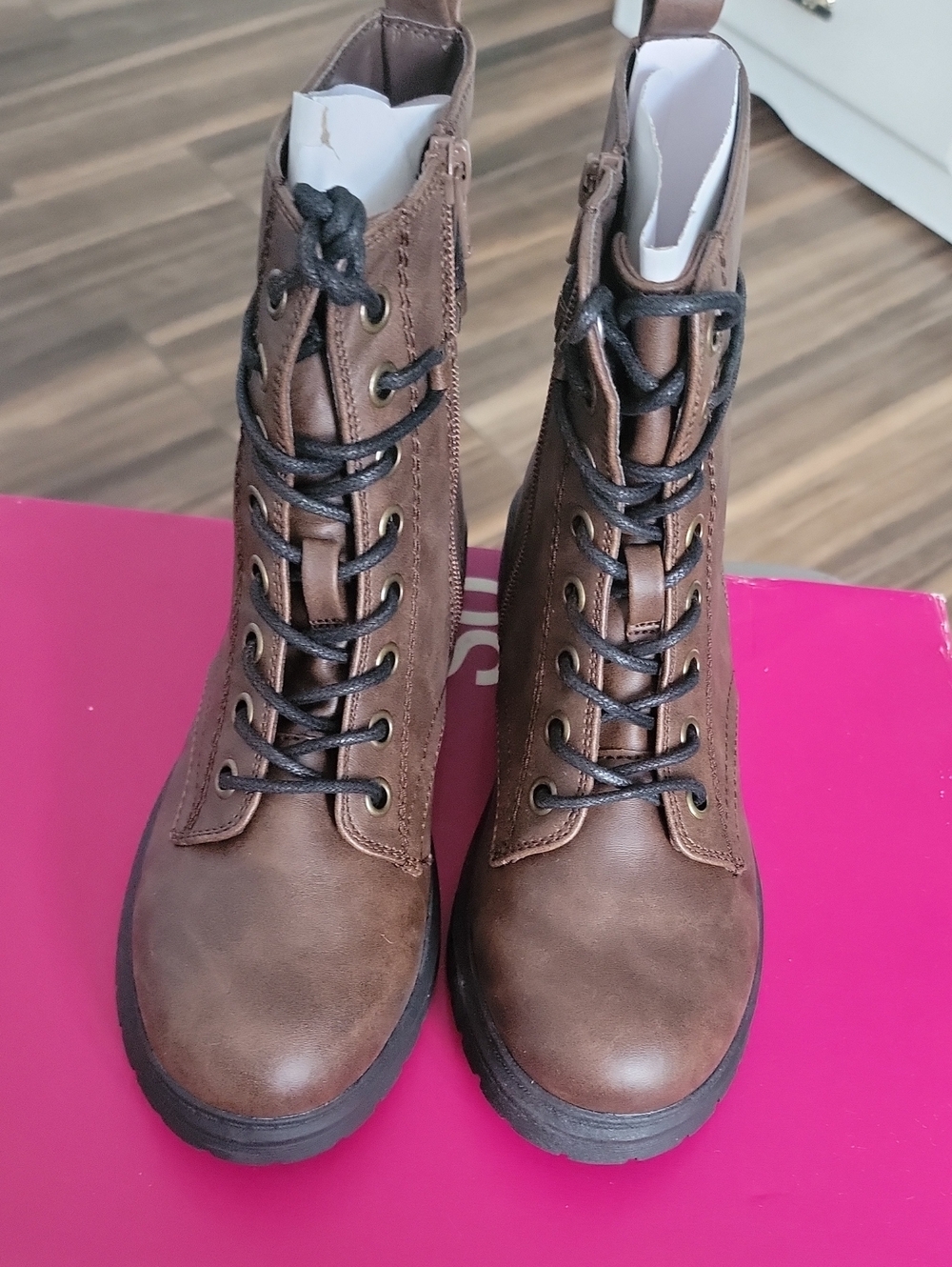 SO Brown Lace-Up Women's Ankle Boots
